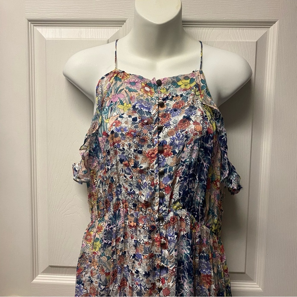 Anthropologie Floral Halter Maxi Dress in Multicolor - Picture 3 of 13